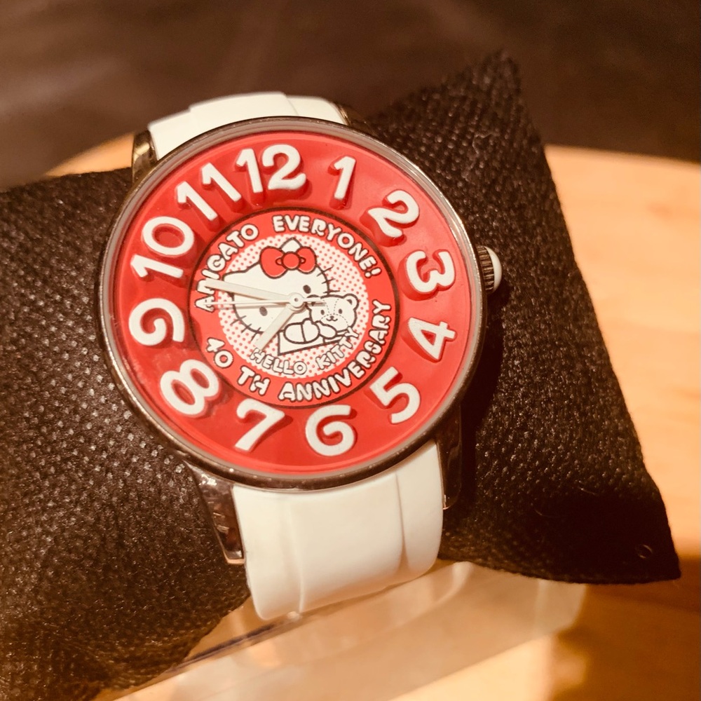 Hello Kitty 40th Anniversary Red and White Watch